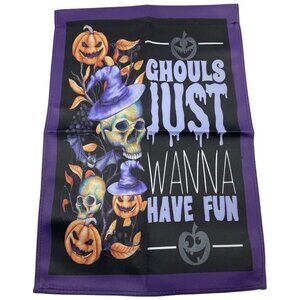 Ghouls Just Wanna Have Fun Garden Flag Spooky Halloween Party Banner Fall Decor